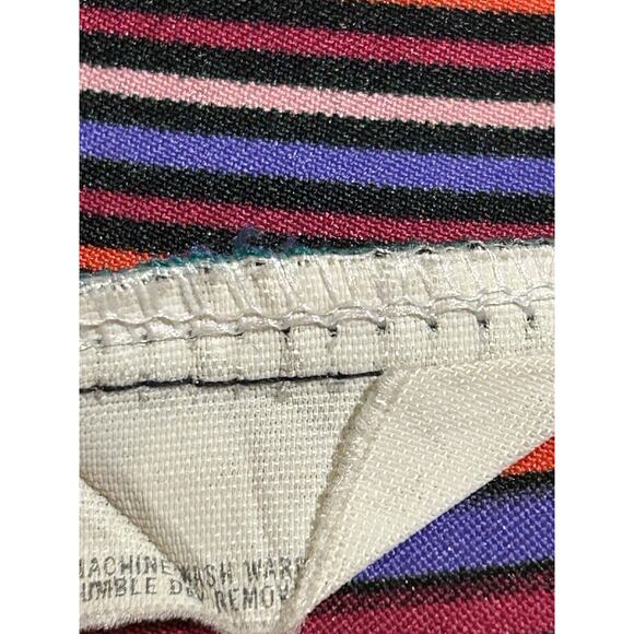 Vintage Turtle Bax 1970s Button Up Blouse Women 7/8 USA Made Striped Lightweight - Picture 8 of 9